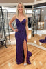 Load image into Gallery viewer, Fuchsia Sequin Mermaid Long Formal Dress