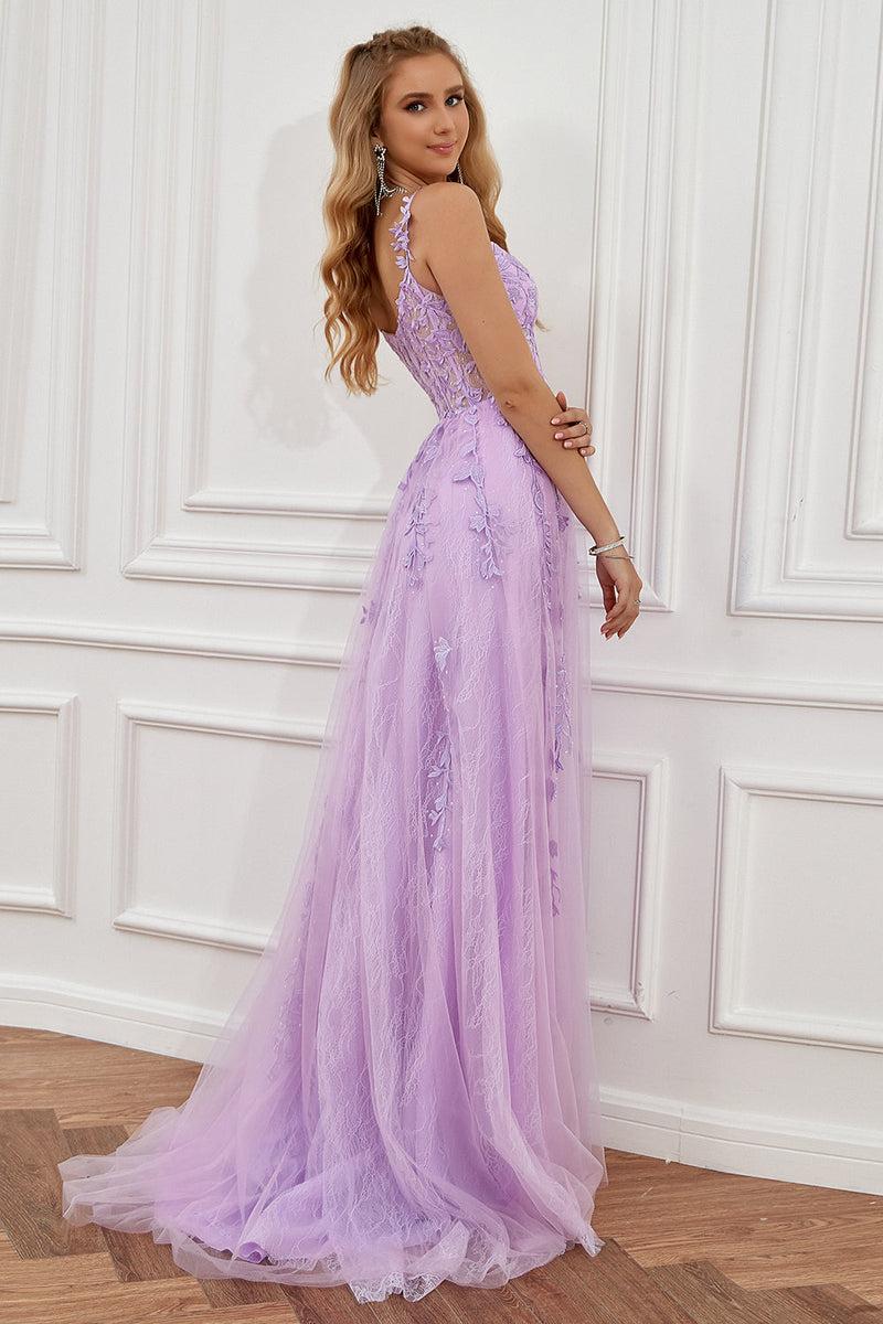 Load image into Gallery viewer, A Line Off the Shoulder Hot Pink Long Formal Dress with Appliques