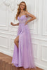 Load image into Gallery viewer, A Line Spaghetti Straps Hot Pink Formal Dress with Appliques