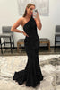 Load image into Gallery viewer, Mermaid Glitter Sexy One-Shoulder Long Formal Dress With Sequins