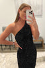 Load image into Gallery viewer, Mermaid Glitter Sexy One-Shoulder Long Formal Dress With Sequins