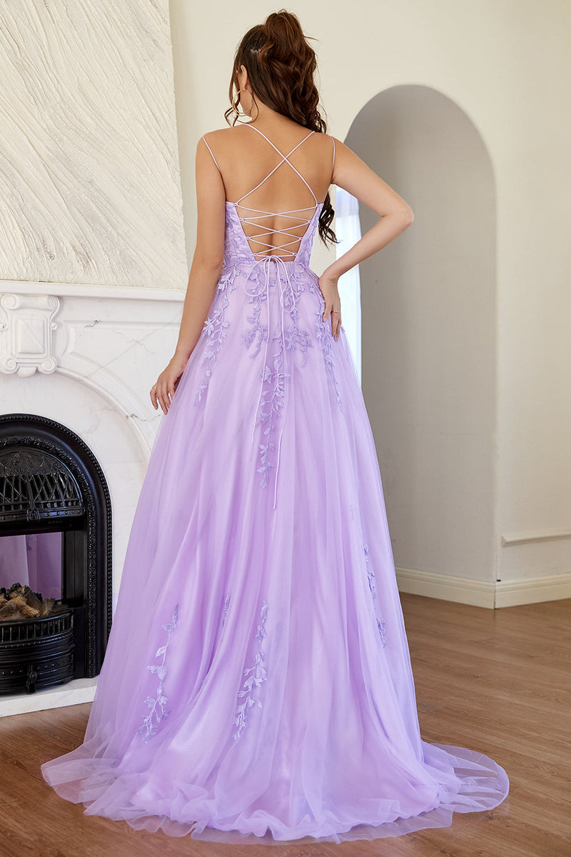 Load image into Gallery viewer, Elegant Lavender A-line Formal Dress