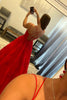 Load image into Gallery viewer, Red Spaghetti Straps Long Formal Dress with Appliques