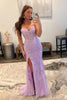 Load image into Gallery viewer, Sweetheart Light Blue Corset Long Lace Formal Dress with Slit