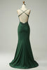 Load image into Gallery viewer, Sparkly Dark Green Beaded Long Formal Dress with Appliques