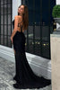 Load image into Gallery viewer, Mermaid Black Halter Long Formal Dress with Slit