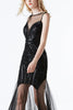 Load image into Gallery viewer, Red Long Tulle Sequin 1920s Dress