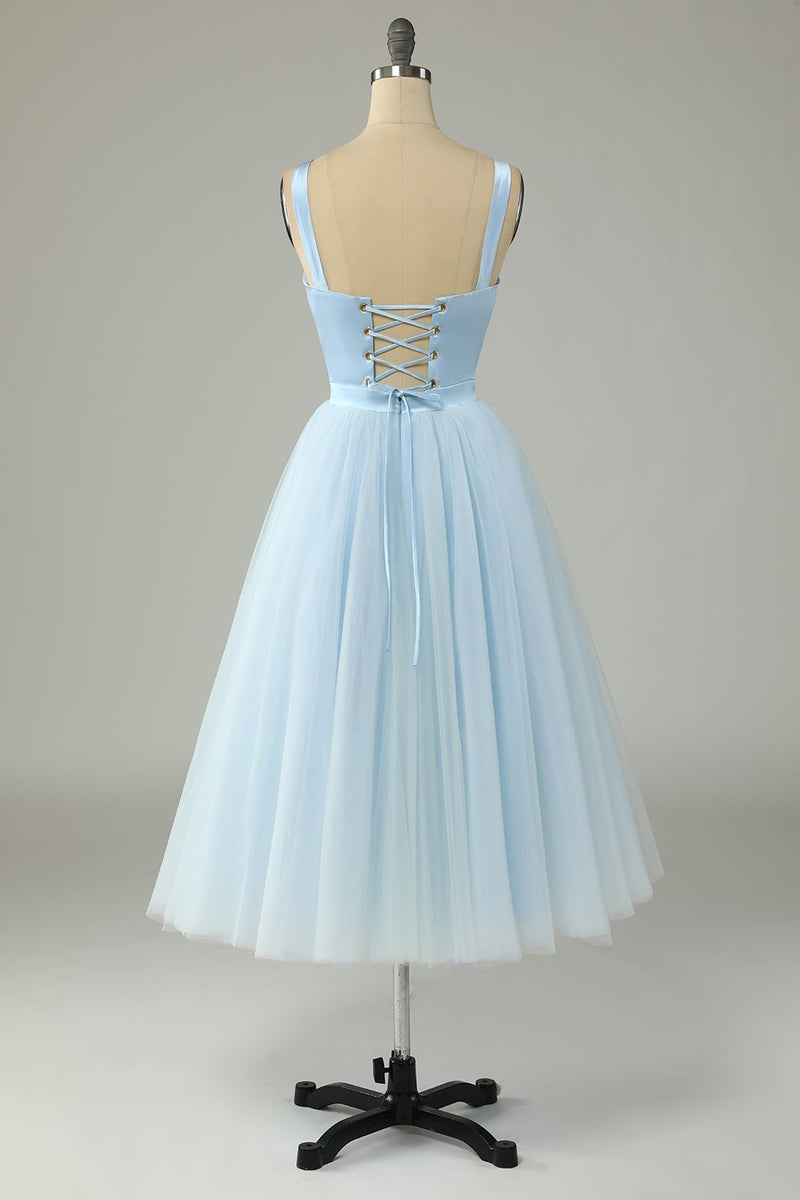 Load image into Gallery viewer, A Line Sweetheart Sky Blue Formal Party Dress