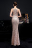 Load image into Gallery viewer, Silver Halter Sequins Party Dress