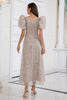 Load image into Gallery viewer, Champagne Lace Mother of the Bride Dress