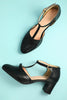 Load image into Gallery viewer, Leather Black Chunky Heels