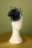 Load image into Gallery viewer, 1920s Black Feather Beaded Headband