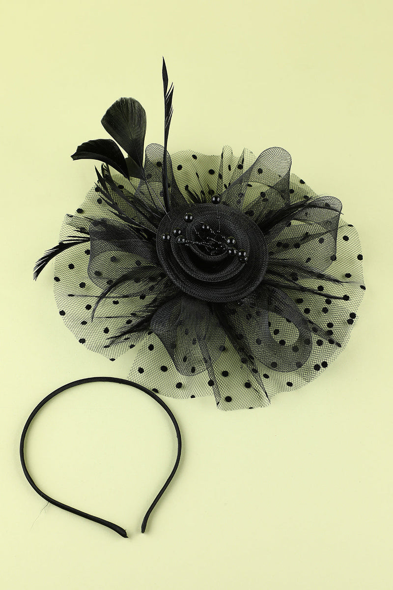 Load image into Gallery viewer, 1920s Feather Tulle Headband