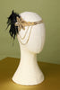 Load image into Gallery viewer, 1920s Black and Gold Feather Beaded Headband