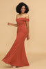 Load image into Gallery viewer, Terrocotta Mermaid Long Chiffon Bridesmaid Dress