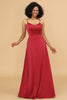 Load image into Gallery viewer, Satin Lace-Up Back Bridesmaid Dress