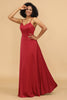 Load image into Gallery viewer, Satin Lace-Up Back Bridesmaid Dress