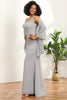 Load image into Gallery viewer, Grey Square Neck Mermaid Bridesmaid Dress with Wrap