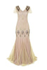 Load image into Gallery viewer, Black and Gold Long Sequin 1920s Dress