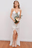 Load image into Gallery viewer, White Lace Beach Wedding Dress