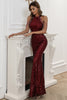 Load image into Gallery viewer, Black Sequin Mermaid Prom Dress