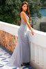 Load image into Gallery viewer, Mermaid Illusion Neck Lavender Long Formal Dress with Beading