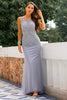 Load image into Gallery viewer, Mermaid Illusion Neck Lavender Long Formal Dress with Beading