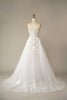 Load image into Gallery viewer, A Line Wedding Dress with Appliques