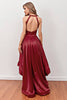 Load image into Gallery viewer, Burgundy High Low Formal Dress with Pockets