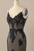 Load image into Gallery viewer, Black Spaghetti Straps Long Formal Dress with Beading