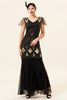 Load image into Gallery viewer, Champage Long Sequin 1920s Dress