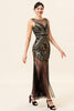 Load image into Gallery viewer, Red Long Tulle Sequin 1920s Dress