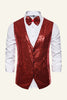 Load image into Gallery viewer, Sparkly Golden Lapel Sequins Men&#39;s Vest with Bow Tie