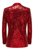 Load image into Gallery viewer, Glitter Red Sequins Men&#39;s Blazer