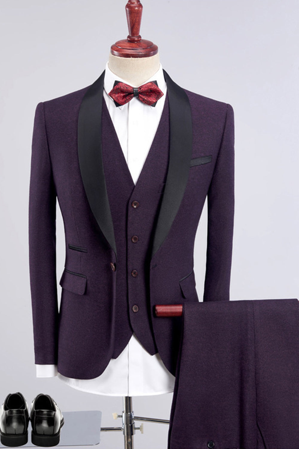 Purple 3-Pieces Men Suits