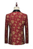 Load image into Gallery viewer, Red Jacquard Shawl Lapel 3 Pieces Men&#39;s Suits