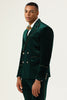 Load image into Gallery viewer, Dark Green Velvet 2 Piece Men&#39;s Prom Suits