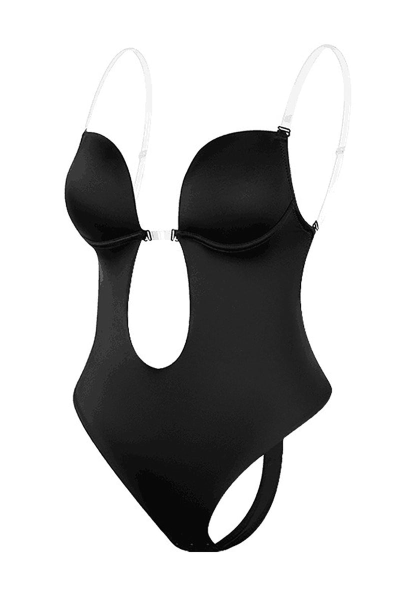 Load image into Gallery viewer, Black Cut-Out Push-Up Tummy Control Shapewear