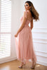 Load image into Gallery viewer, A-Line Tulle Blush Corset Formal Dress