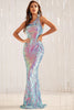 Load image into Gallery viewer, Mermaid One Shoulder Sparkly Green Sequins Long Formal Dress