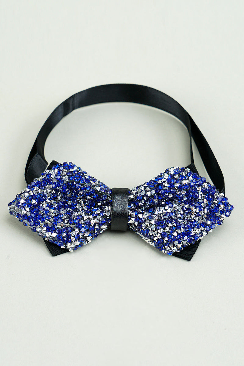 Load image into Gallery viewer, Black Rhinestones Adjustable Party Bow Ties