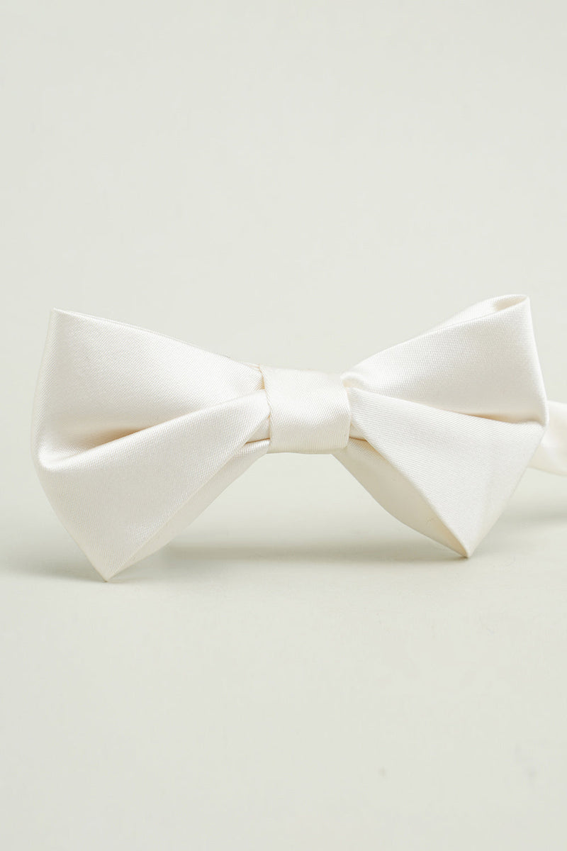 Load image into Gallery viewer, White Adjustable Satin Bow Ties Formal Tuxedo Bowtie