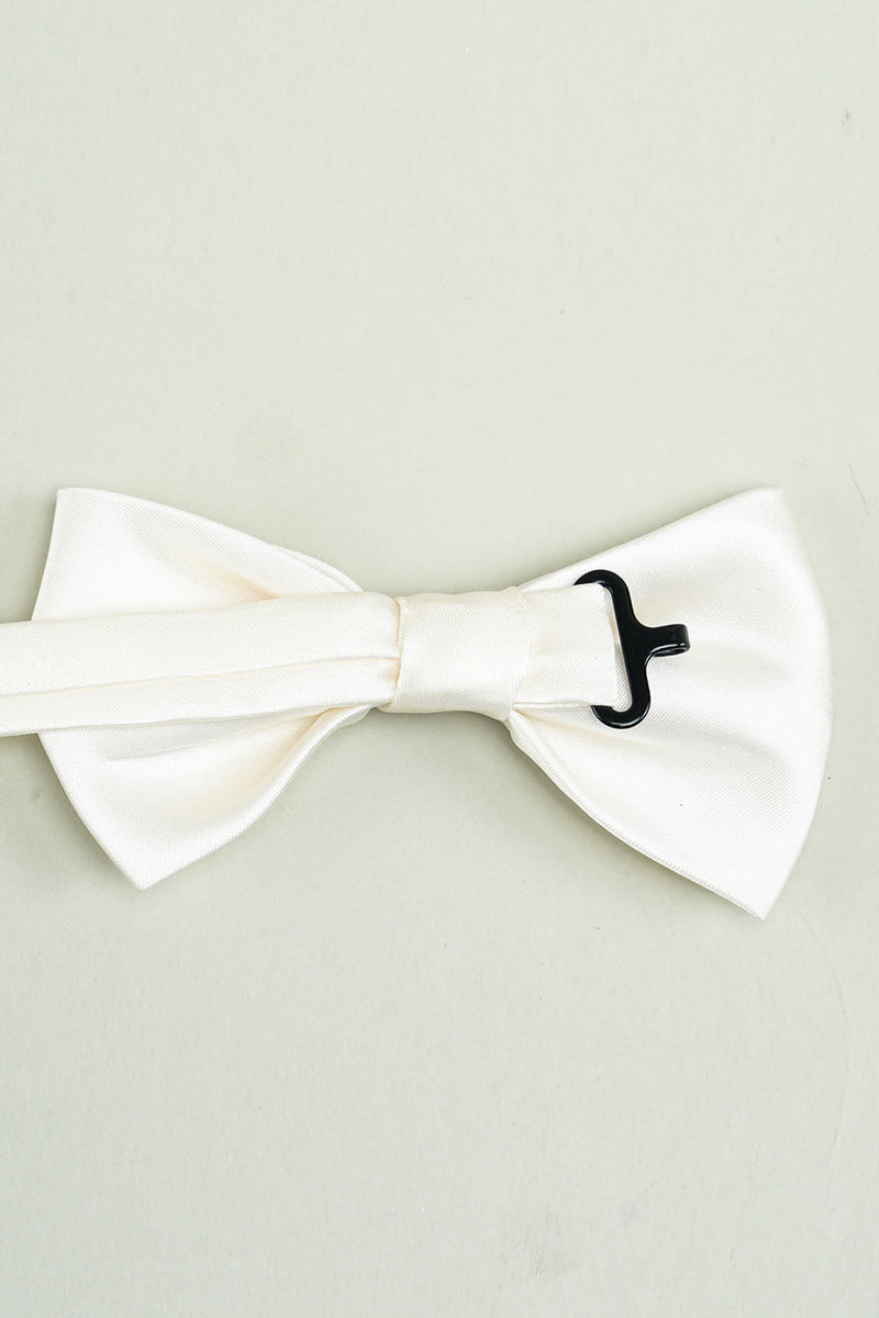 Load image into Gallery viewer, White Adjustable Satin Bow Ties Formal Tuxedo Bowtie