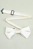 Load image into Gallery viewer, White Adjustable Satin Bow Ties Formal Tuxedo Bowtie