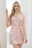 Load image into Gallery viewer, Pink Bride Bridesmaid Floral Robes