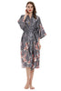 Load image into Gallery viewer, Grey Printed Kimono Bridal Party Robes