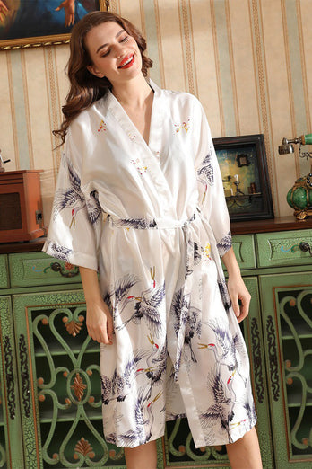 Blush Print Kimono Bridal Party Robes