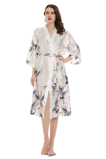 Blush Print Kimono Bridal Party Robes