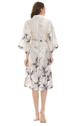 Blush Print Kimono Bridal Party Robes