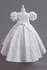 Load image into Gallery viewer, White A Line Girls&#39; Dress With Bow